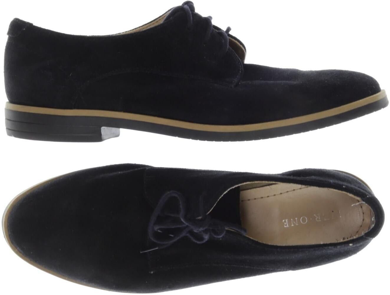 pier one Damen Halbschuh, Schwarz, Gr. EU 37, Leder - Second Hand