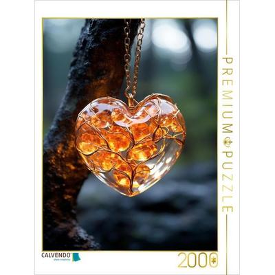 CALVENDO Puzzle Feuerstein-Herz | 2000 Teile Lege-Größe 90x67cm Foto-Puzzle für glückliche Stunden, Sonstige von , Calvendo Puzzle