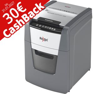 Rexel Aktenvernichter 2020100XEU Optimum AutoFeed+ 100X, 30 Cashback, 100 Blatt Autofeed, 4x28 mm Partikelschnitt P-4