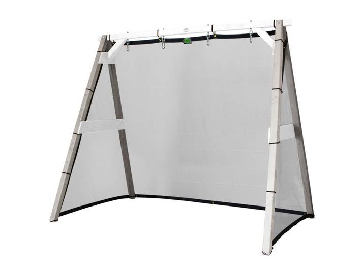 Fussballtor, Grau, Weiß, Holz, Hemlocktanne, 254x207x160 cm, EN 71, CE, FSC 100%, Freizeit & Co, Sport & Fitness, Fußballtore