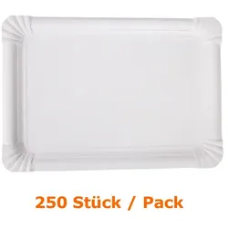 Einwegteller NatureStar BIO Pappe 200x130 mm 250 Stück lebensmittelecht, umweltfreundlich, Packabgabe