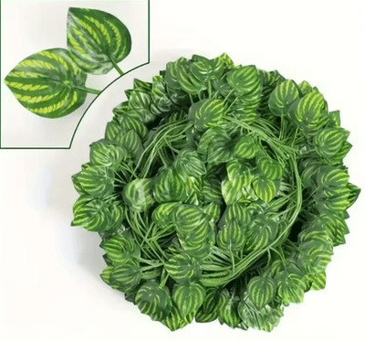 Inspire Picks EverGreen Artificial Ivy Garland Realistic Hanging Vine Decor For Home & Events watermelon 4m (2 String)