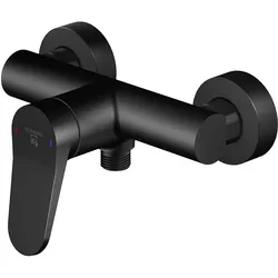 Steinberg Serie 340 Duscharmatur, Aufputz, für einen Verbraucher, 3401200S, Farbe: Schwarz Matt