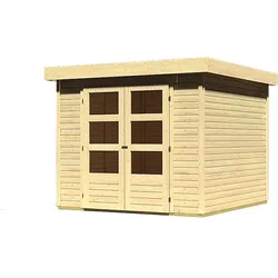 Karibu Gartenhaus Askola 3,5 - 19 mm-242 x 246 cm- naturbelassen