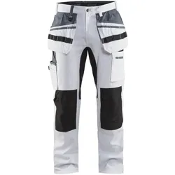 Blakläder Maler Hose mit Stretch Einsätzen 1910 1000 in weiß/schwarz - 48