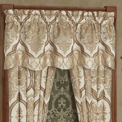 Touch of Class Barrington Scalloped Valance Champagne 72 x 20, 72 x 20, Champagne