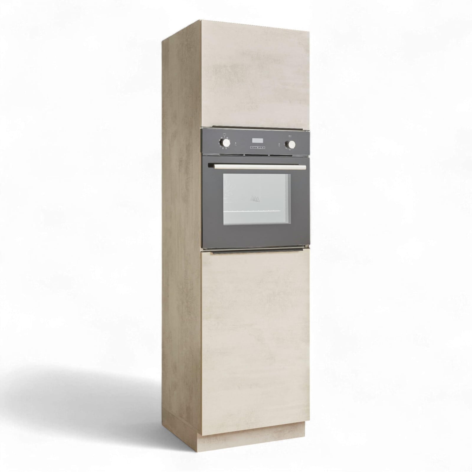 Stella Trading SANIBEL Inbouwkast voor koelkast en oven, Chromix wit