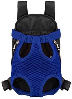 Multisell Products Hub Double Shoulder Breathable Portable Travel Pet Backpack Carrier For Small Dogs & Cats blue l