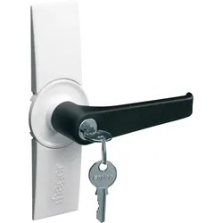 Hager FZ533N Schließung, univers, Klinkengriff, Schließ-Nr.1333, mit 2 Schlüsseln, IP44/IP54