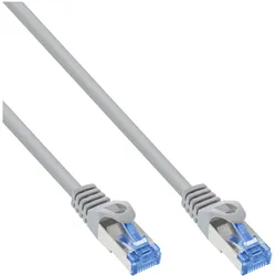 INLINE Patchkabel, Cat,6A, S/FTP, TPE flexibel, grau, 0,25m