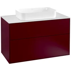 Villeroy und Boch Finion Waschtischunterschrank G23100HB 100x60,3cm, Emotion, Abdeckplatte white matt, Peony Matt
