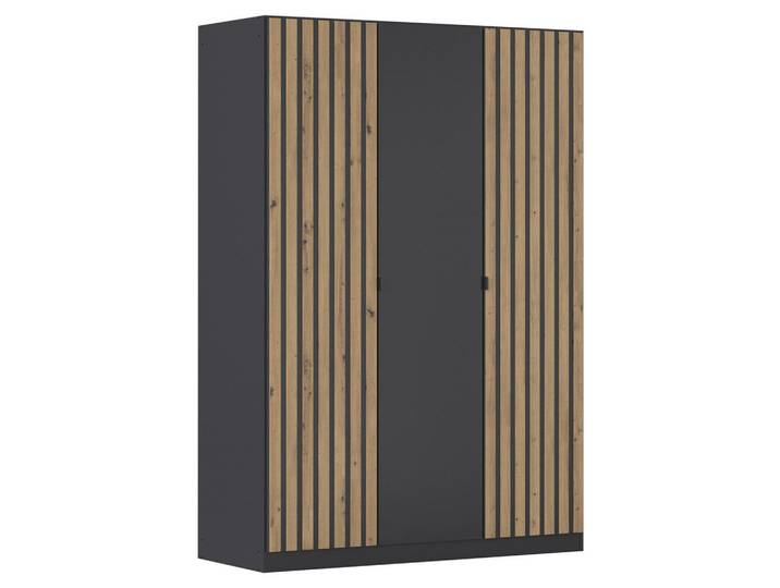 Rauch Möbel Drehtürenschrank, Grau, Eiche Artisan, Holzwerkstoff, 2 Fächer, 136x197x54 cm, In verschiedenen Grössen erhältlich, Schlafzimmer, Komplette Schlafzimmer und Serien, Schlafzimmerserie