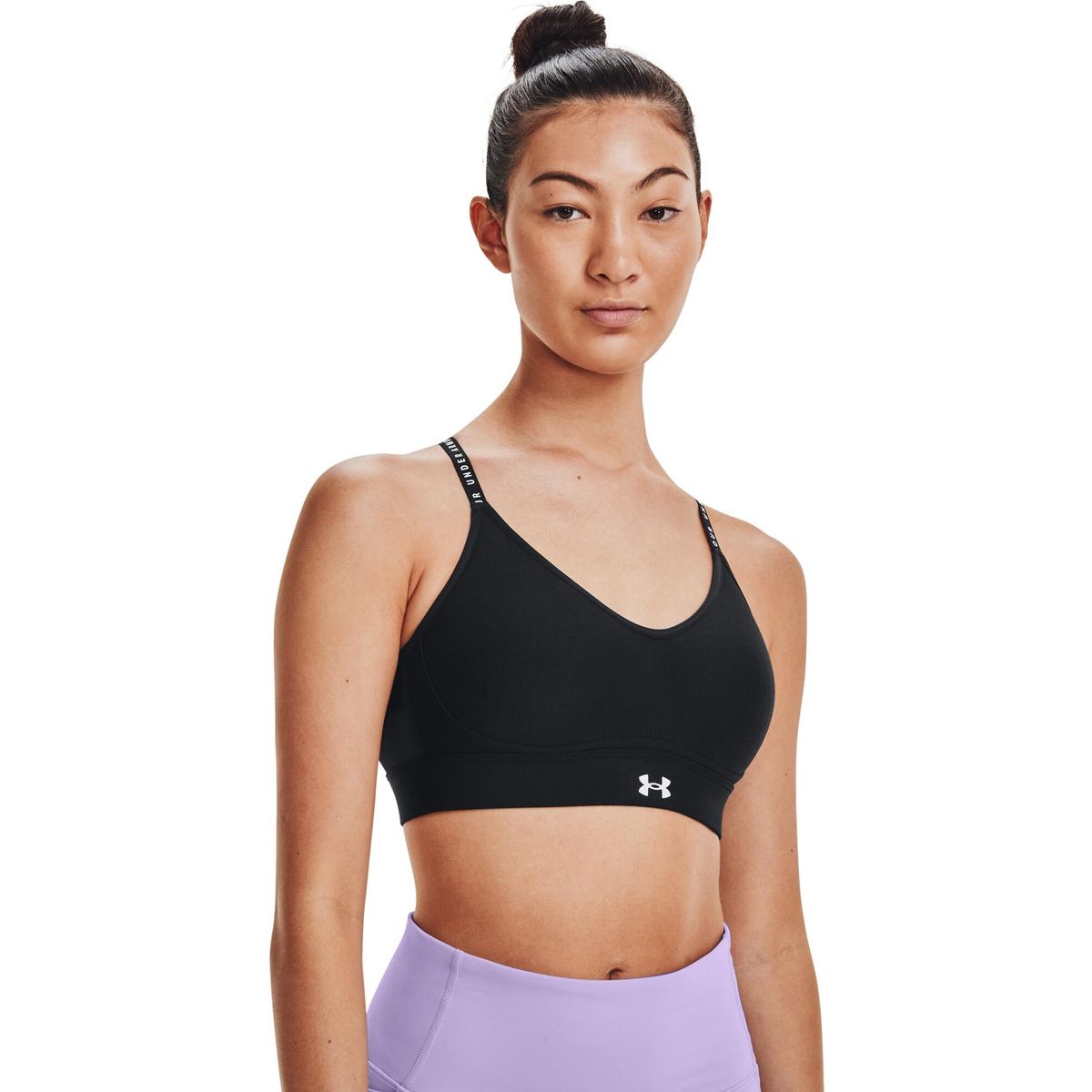 Under Armour Women's UA Infinity Low Covered Sports Bra black white (001) M 1363354-001-MD