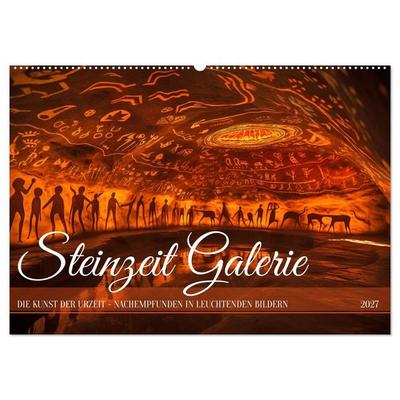 Steinzeit Galerie (Wandkalender 2027 DIN A2 quer), CALVENDO Monatskalender
