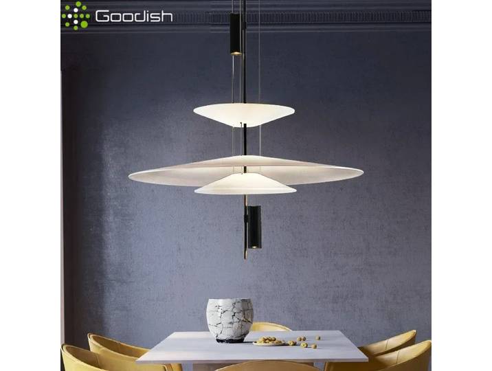 Luminaire suspendu LED en acrylique moderne minimaliste nordique en forme de feuille de lotus en fer, lampes créatives pour le salon, décoration de la maison, lustre