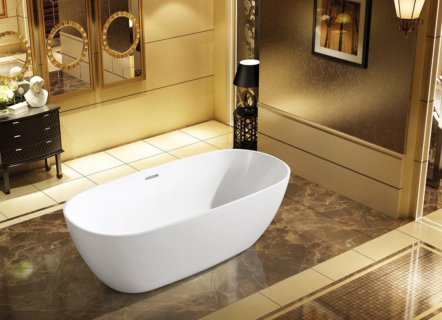 Standbadewanne Badezimmer Acryl Badewanne Wanne Freistehende Weiß