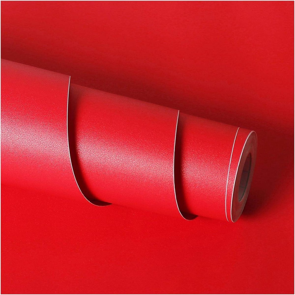 Zelfklevende Meubelfolie Mat Rood - Waterdicht Behang voor het Opknappen van Meubels - 40 cm x 2 m