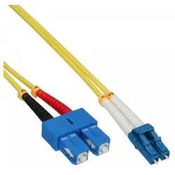 INLINE LWL Duplex Kabel, LC/SC, 9/125üm, OS2, 10m