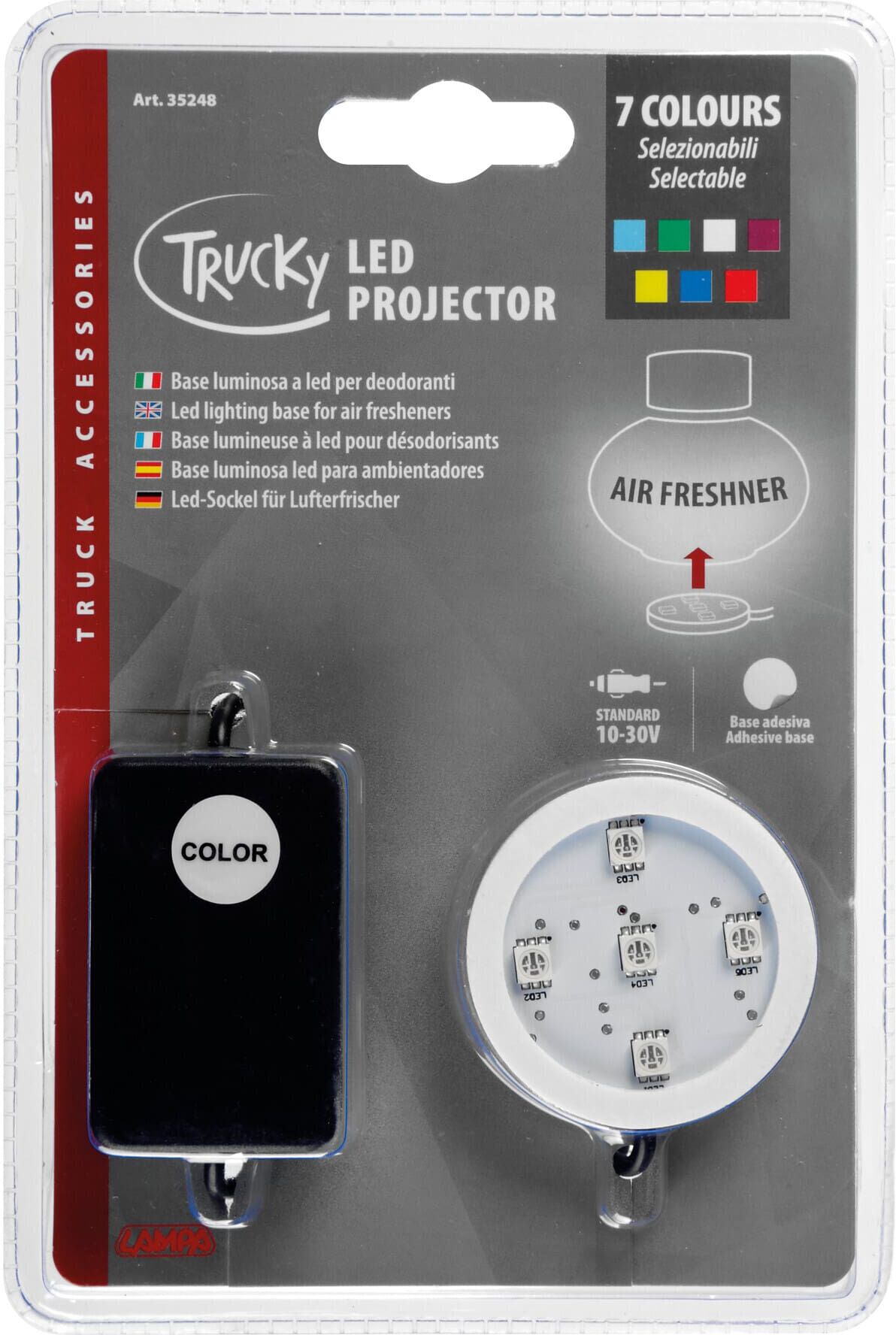 Trucky Base Led Luminosa a 7 Colori 12/24V