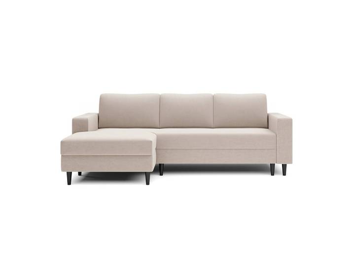 ECKSOFA Nalika Cremeweiß Velours