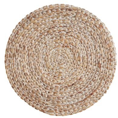 Saro Lifestyle Water Hyacinth Placemats (Set of 4) - Handwoven Natural Fiber Placemats for Dining & Entertaining