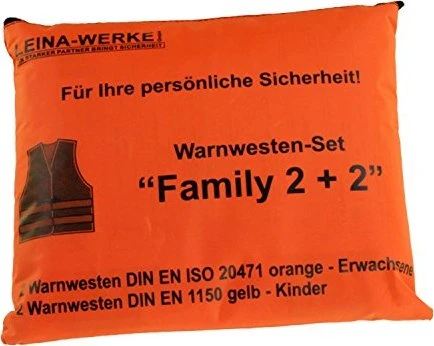 LEINA-WERKE unisex Warnwesten FAMILY 2+2 orange Einheitsgröße