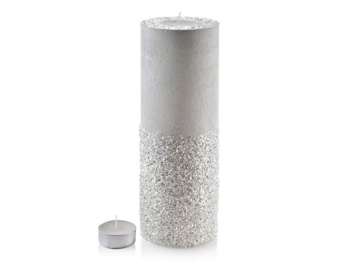 Mondex Teelichthalter Diamond Weiß 12/12/36 cm Naturmaterial, Naturmaterialen, 36 cm, Dekoration, Kerzen & Kerzenhalter, Teelichthalter