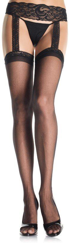 Leg Avenue Bas Voile Illusion GT Noir