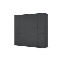 Drehtürenschrank  Thurso , schwarz , Maße (cm): B: 226 H: 210