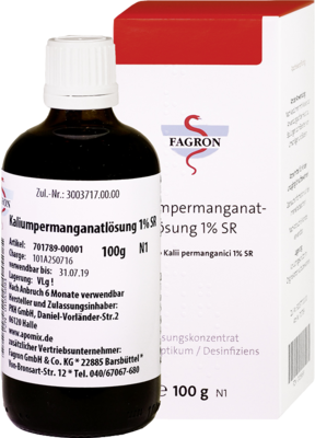 Fagron GmbH KALIUMPERMANGANAT-LÖSUNG 1% SR 100 g 01055693