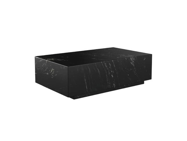 Table basse rectangulaire en marbre noir
