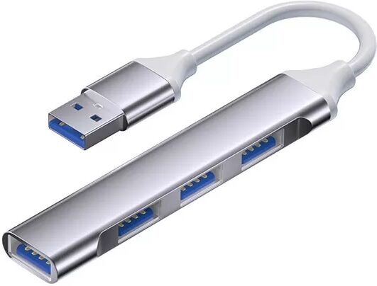 INF Type-C 4-Port Smart Hub: USB 2.0 x 3 + USB 3.0 Grau