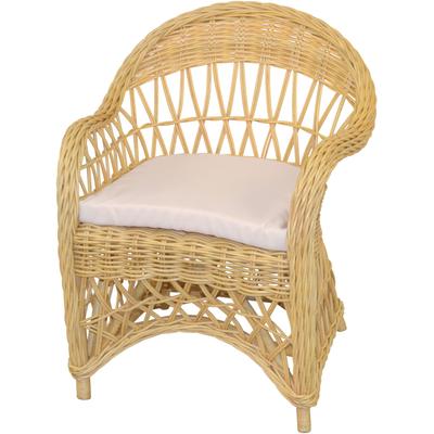 Relaxsessel, beige (beige, mit sitzkissen), B:65cm H:85cm T:65cm, Bezug 100% Polyester, HOFMANN LIVING AND MORE, Sessel, Relaxsessel, Handgeflochten