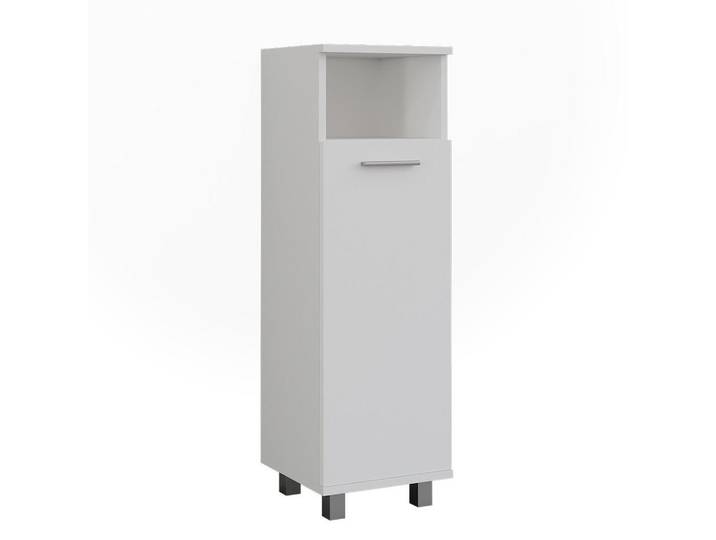Vicco Midischrank Ilias Weiß 30.2 x 95 cm mit Tür, Holzwerkstoff, Rechteckig, 30.2x95x30 cm, Badezimmer, Badezimmerschränke, Midischränke