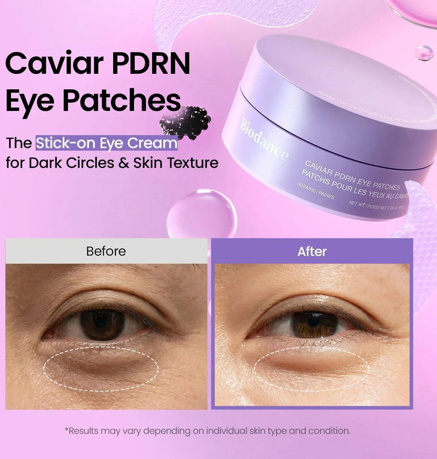 BIODANCE Caviar PDRN Eye Patches 60pcs