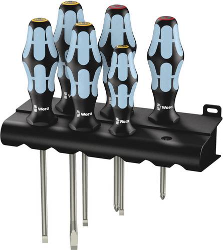 Wera 3334/6 Werkstatt Schraubendreher-Set 6teilig Schlitz, Kreuzschlitz Phillips