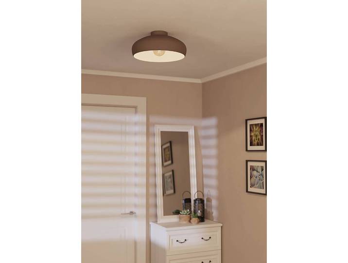 Plafonnier Mogano Ø 40cm Marron Matériau : Métal Surface en métal : Laqué Type de métal : Acier E27