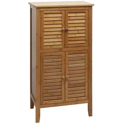Décoshop26 - Badezimmerschrank aus Bambus funktionaler Stauraum 100 x 50 x 30 cm natürliche Optik beigefarbener Bambus 04_0010324 04_0010324