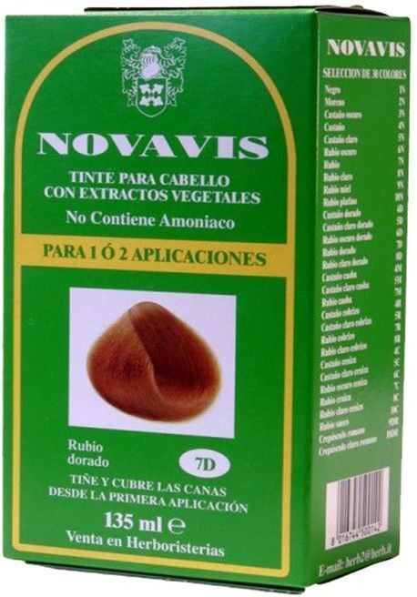 Novavis Dye with Plant Extracts 135 ml 7D Rubio Dorado