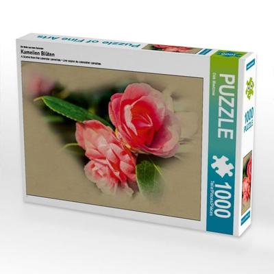 CALVENDO Puzzle Ein Motiv aus dem Kalender Kamelien Blüten | 1000 Teile Lege-Größe 64x48cm Foto-Puzzle für glückliche Stunden