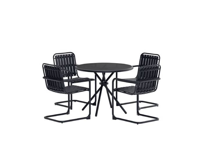 Garten Essgruppe Alvero – 5-teiliges Set in 2 Farben erhältlich - Schwarz - Luxusbetten24