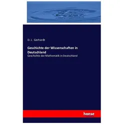 Geschichte der Wissenschaften in Deutschland, Fachbücher von D. J. Gerhardt