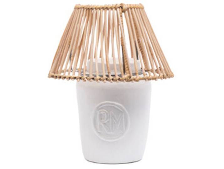 RIVIERA MAISON RM Windlicht Clay - Farbe: weiss/braun - Material: Rattan - 142