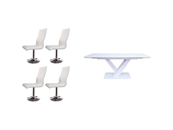 Essgruppe Yasmin weiss Kunstleder B 160 T 90 cm 4