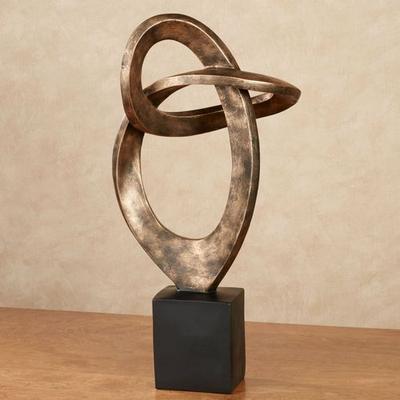 Touch of Class Eternal Love Abstract Table Sculpture Antique Gold , Antique Gold
