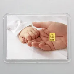 Goldbarren 1g "Alles Gute/Geburt" (Flip)