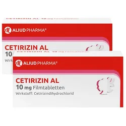 CETIRIZIN AL 10 mg Filmtabletten Doppelpack 2X100 St