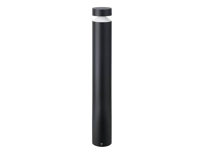 Eglo LED lampe sur pied extérieure Melzo\, luminaire extérieur 1 flamme lampadaire en aluminium moulé et plastique\, couleur : noir\, IP44