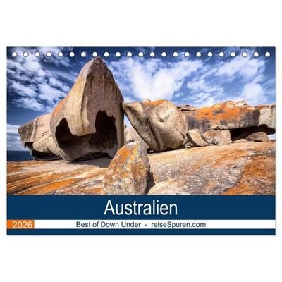 Australien 2026 Best of Down Under (Tischkalender 2026 DIN A5 quer), CALVENDO Monatskalender