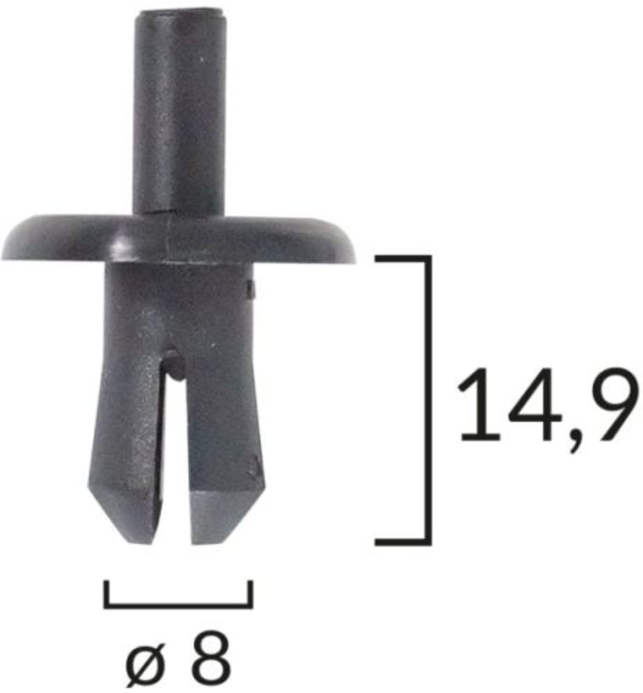 Clip zur Befestigung von Verkleidungen ROMIX ROM C70310